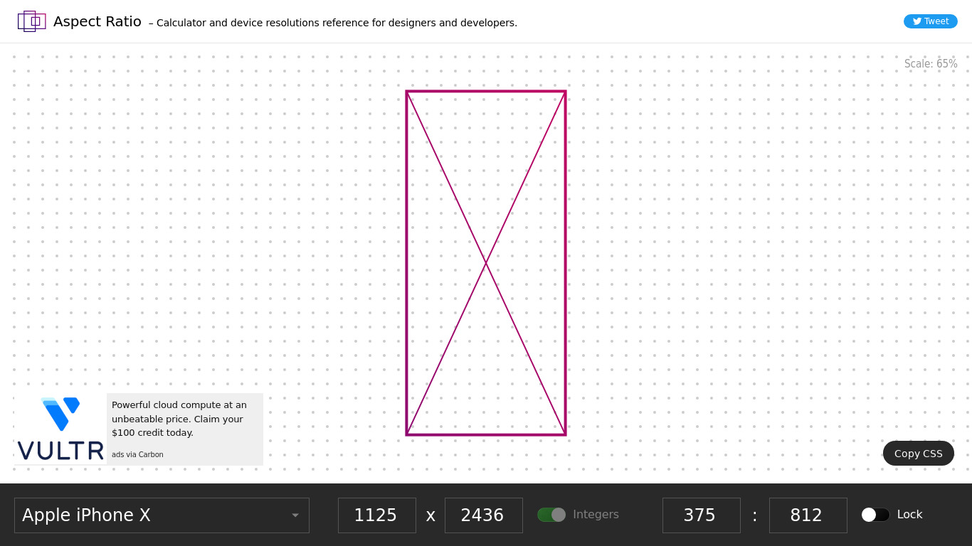 Aspect Ratio Landing page