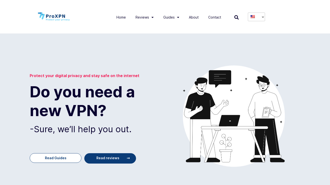 proXPN Landing page