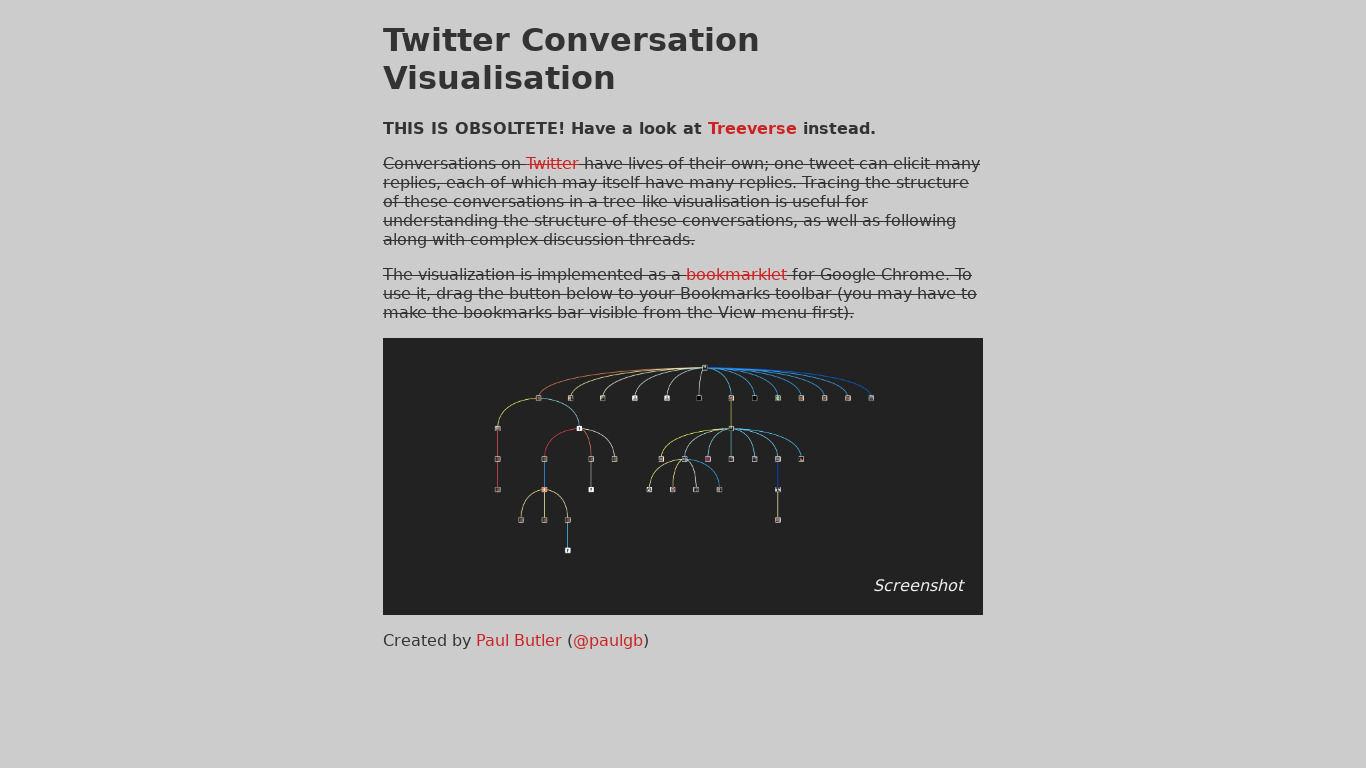 Twitter Conversation Vis Landing page