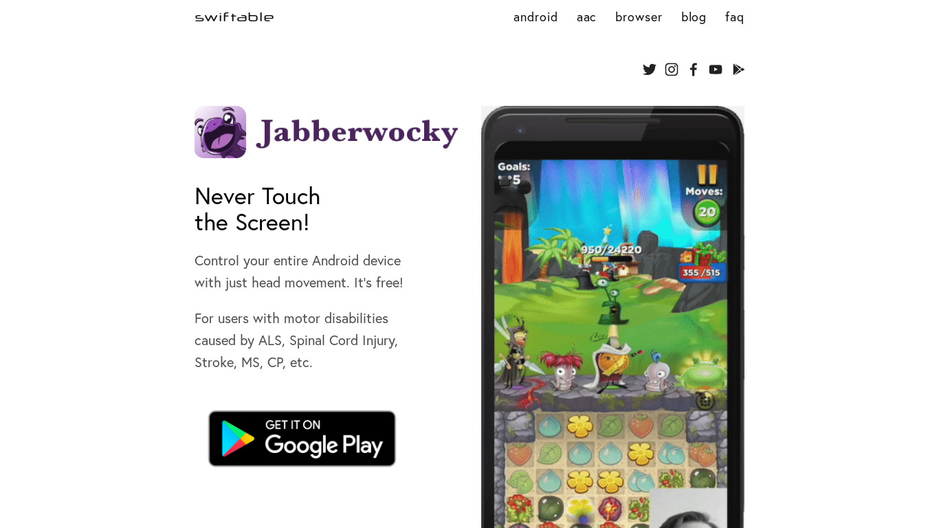 Jabberwocky Landing page