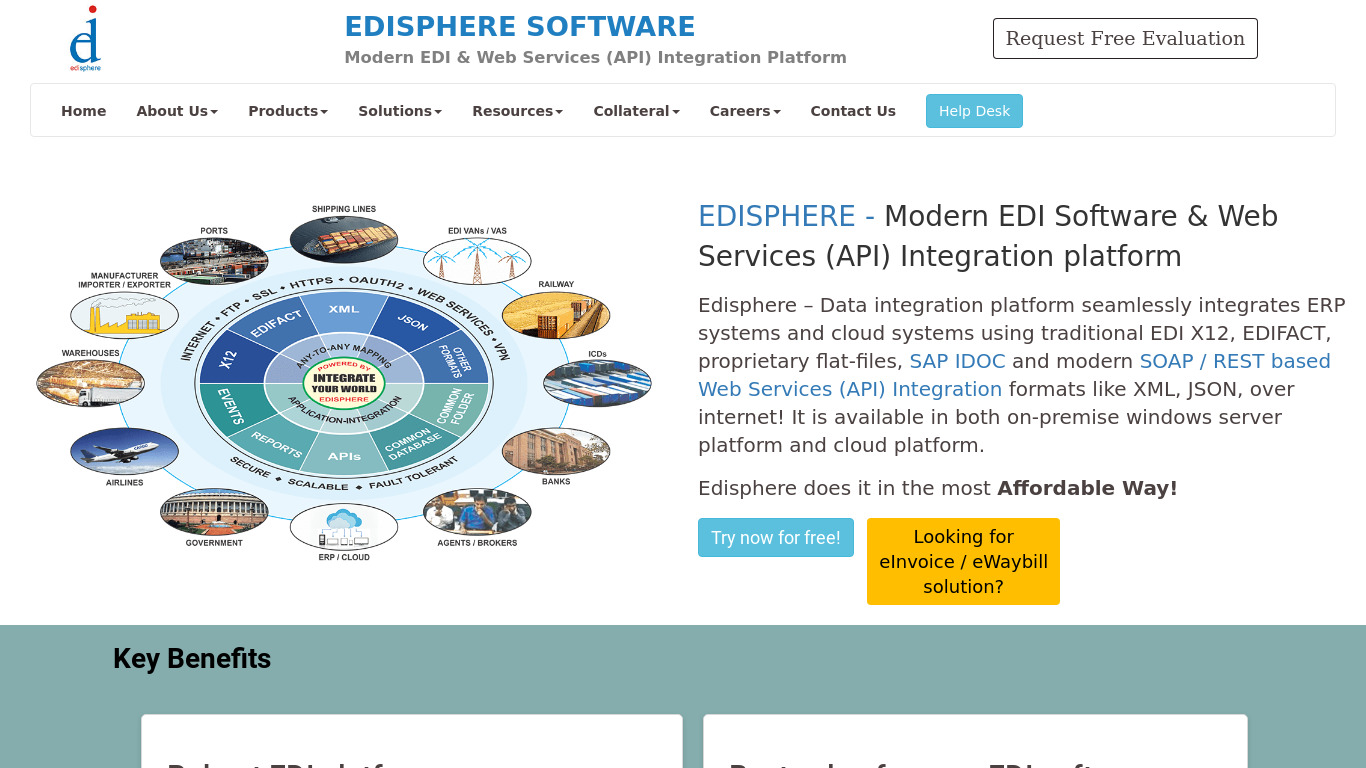 Edisphere Software Landing page