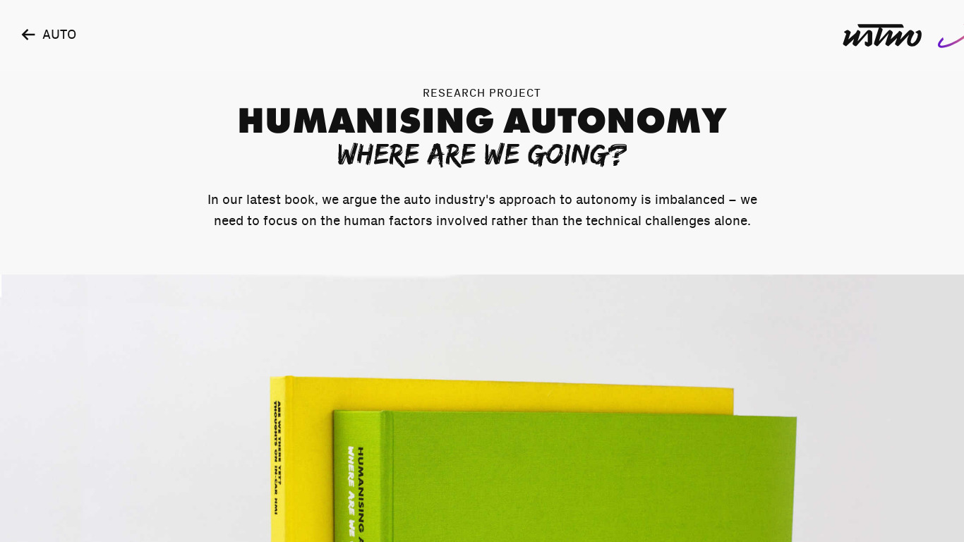 ustwo.com Humanising Autonomy Landing page