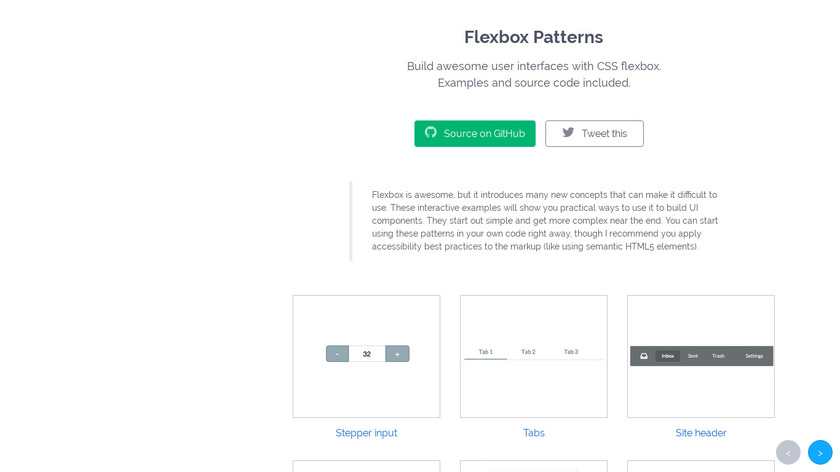 FlexboxPatterns Landing Page