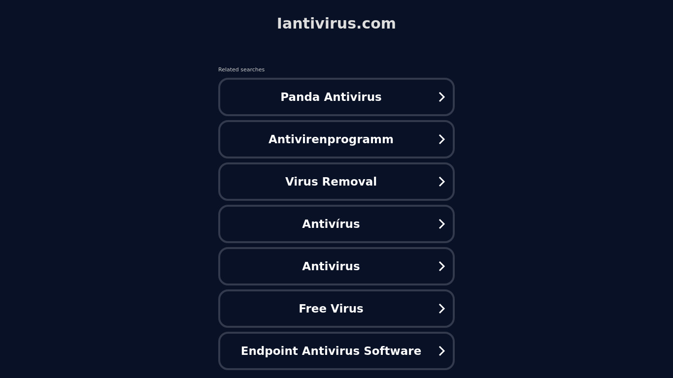 iAntiVirus Landing page