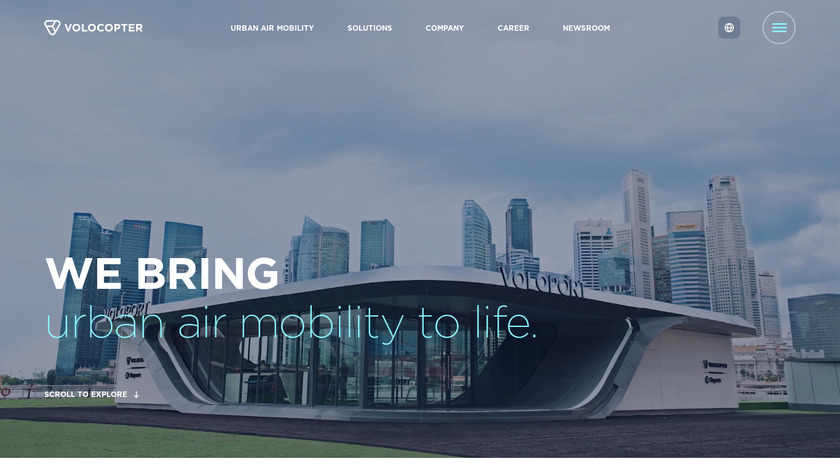Volocopter Landing Page