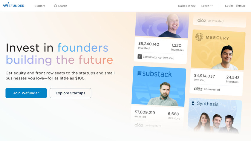 Wefunder Landing Page