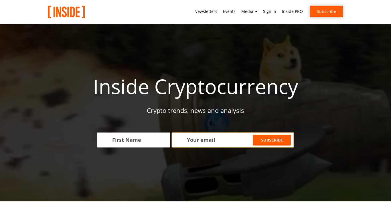 Inside Bitcoin Landing page