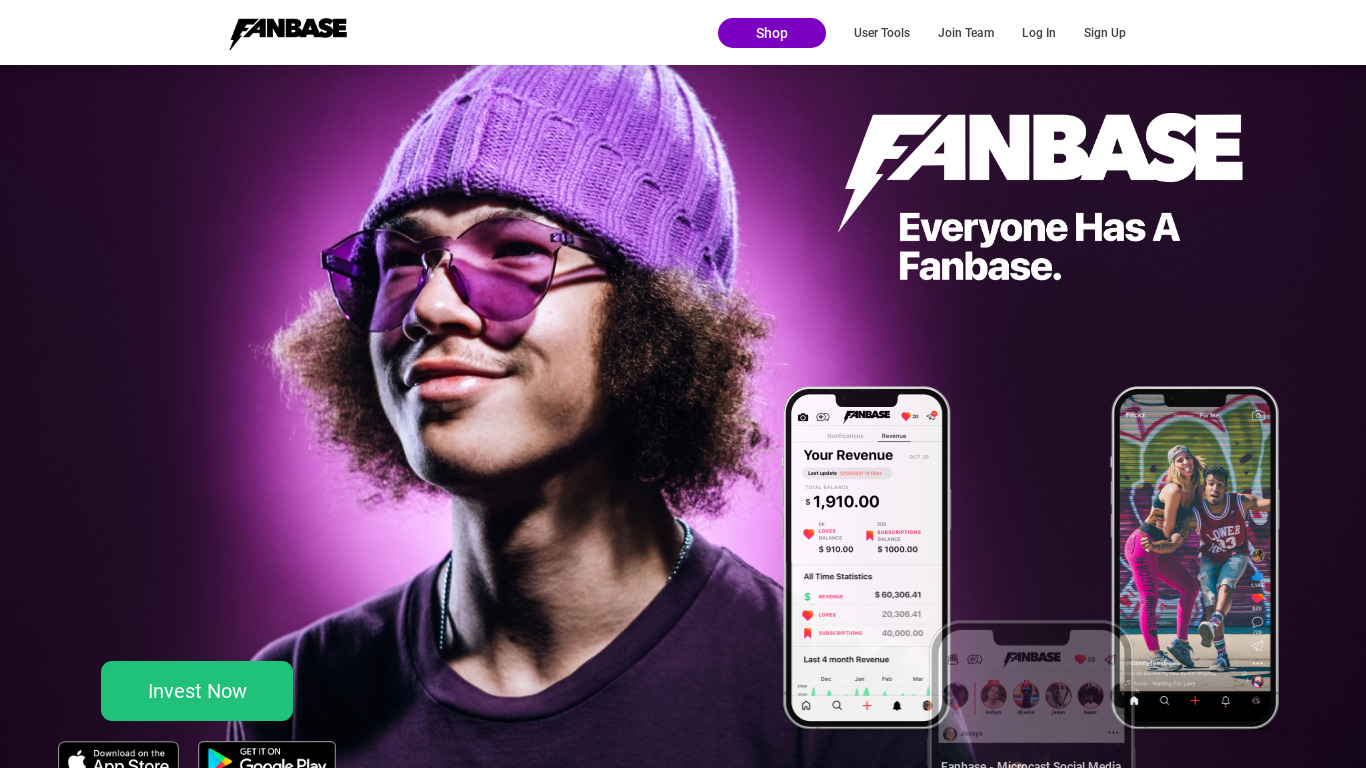 Fanbase Landing page