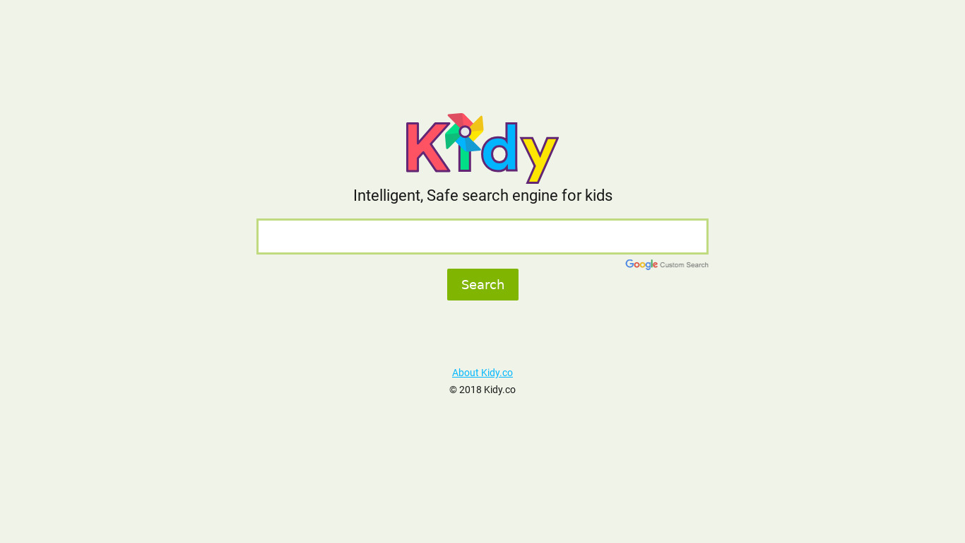 Kidy Landing page