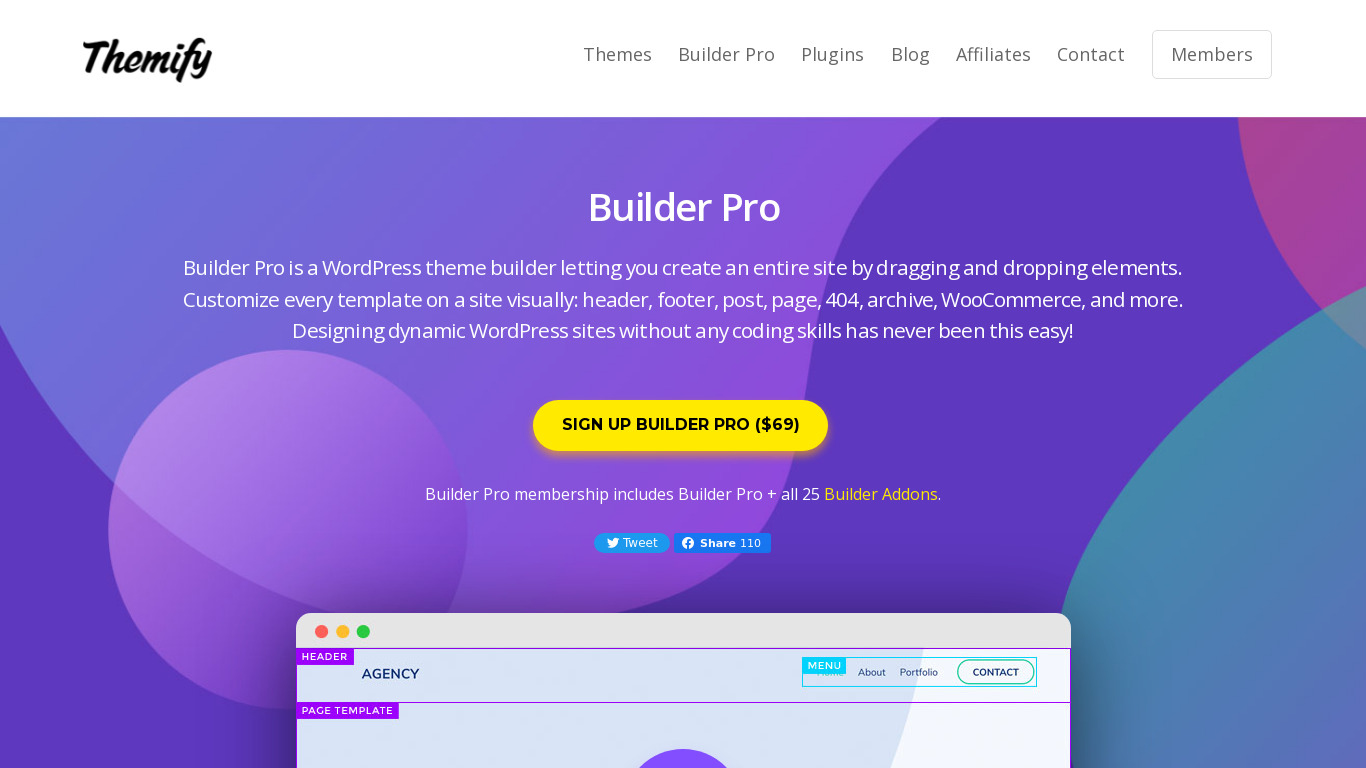Themify Flow Landing page