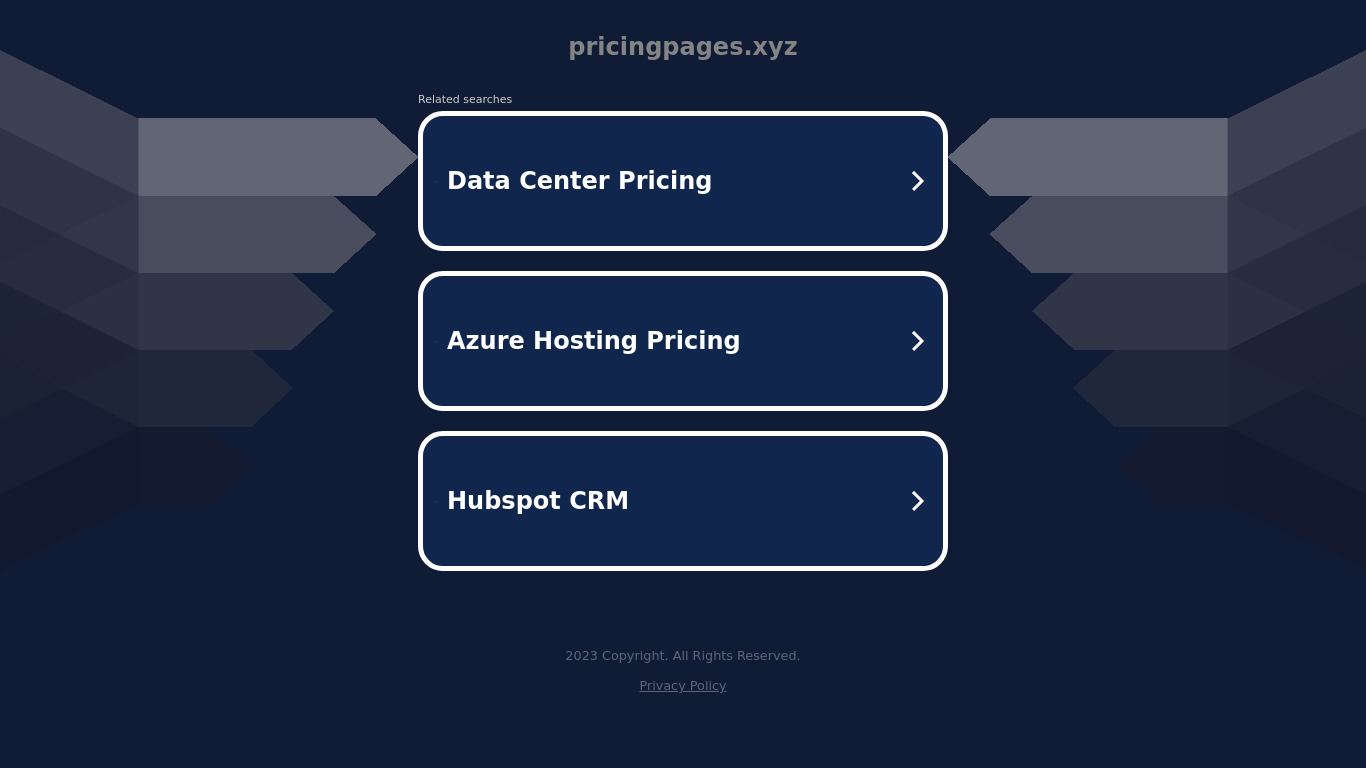Pricing Pages Landing page