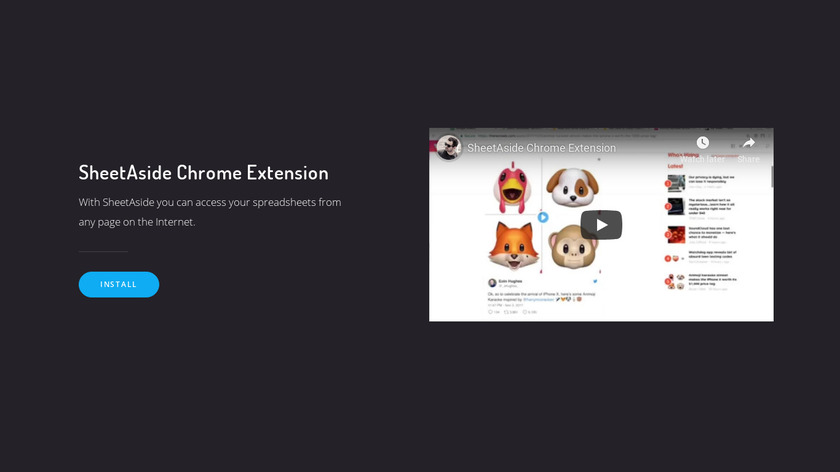 SheetAside Landing Page