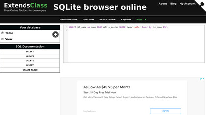 ExtendsClass SQLite browser image