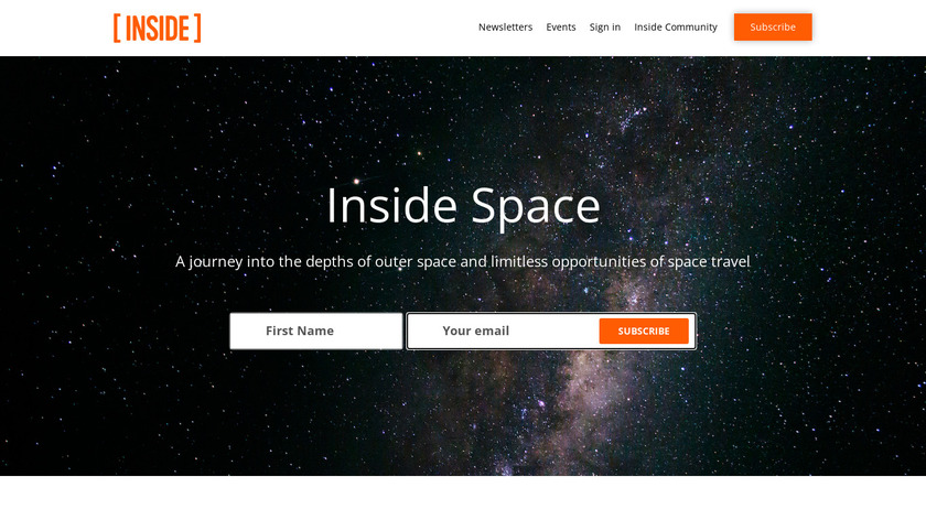 Inside Space Landing Page