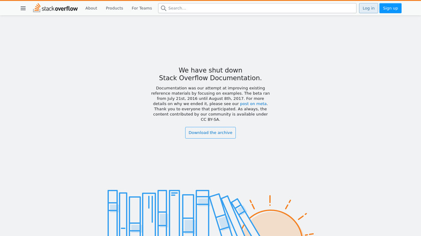 Stack Overflow Documentation Landing Page