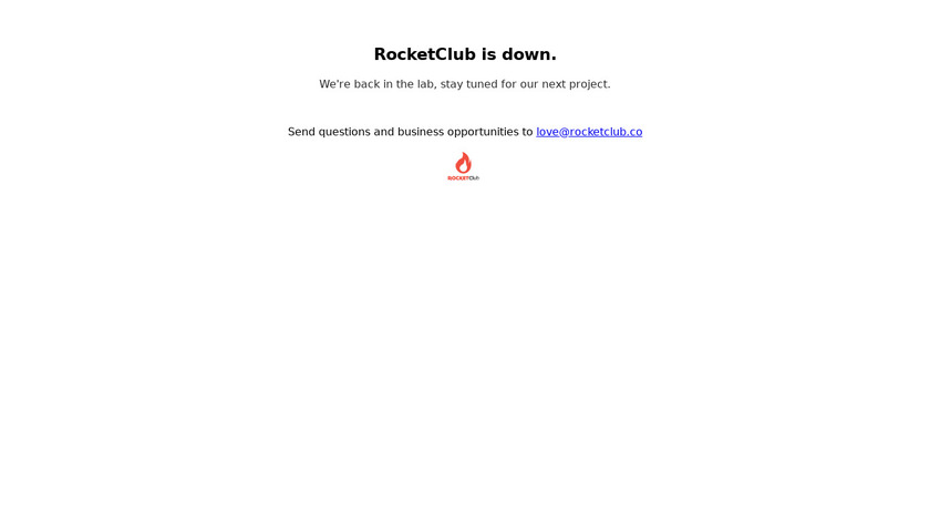 RocketClub Landing Page