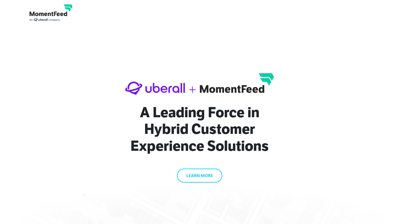 MomentFeed Landing page