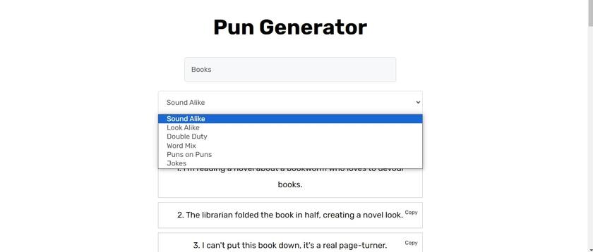 Punfinity Landing Page