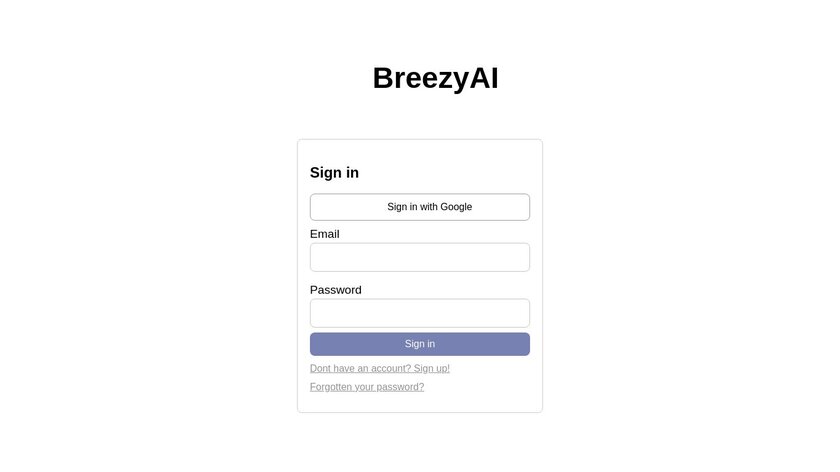 BreezyAI Landing Page