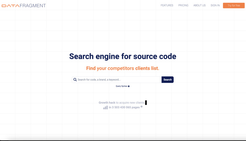 DataFragment Landing Page