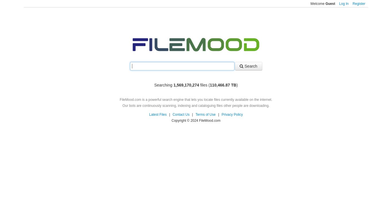 FileMood Landing page