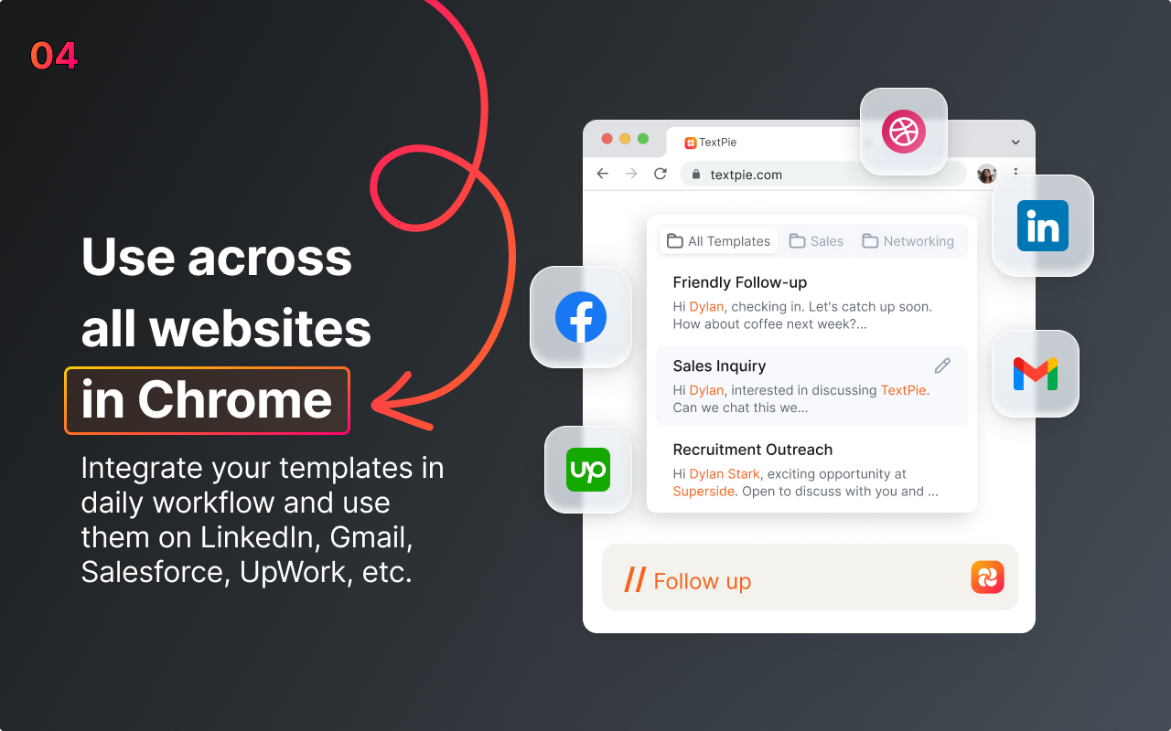 TextPie.io Use in Chrome