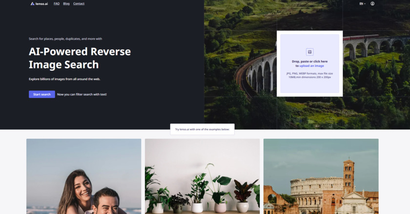 Lenso.ai Landing Page