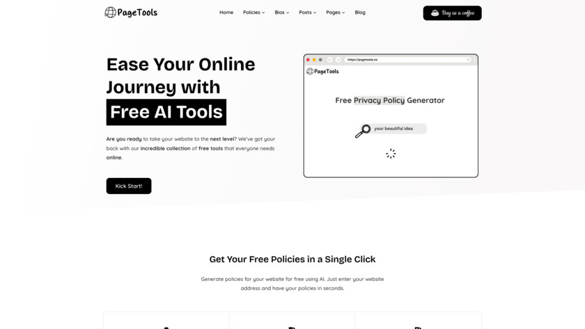 PageTools.co Landing Page