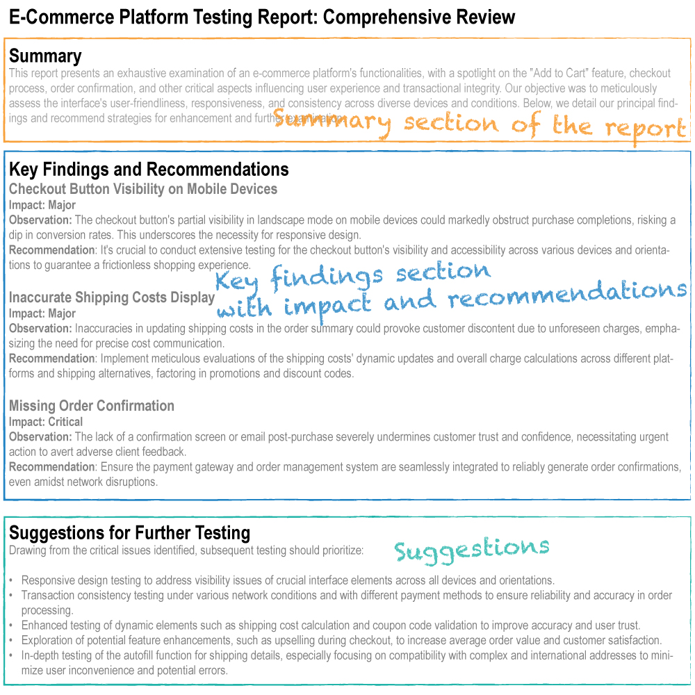 exploraNote Structured report from notes added