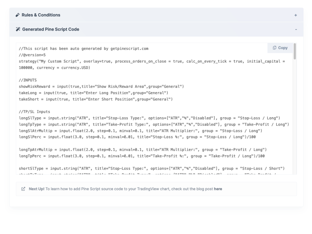 GetPineScript GetPineScript - Generated Pine Script Code