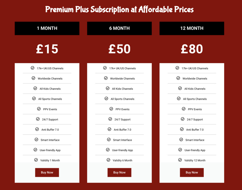 IPTVBestUK.UK Premium Plus Subscription at Affordable Prices