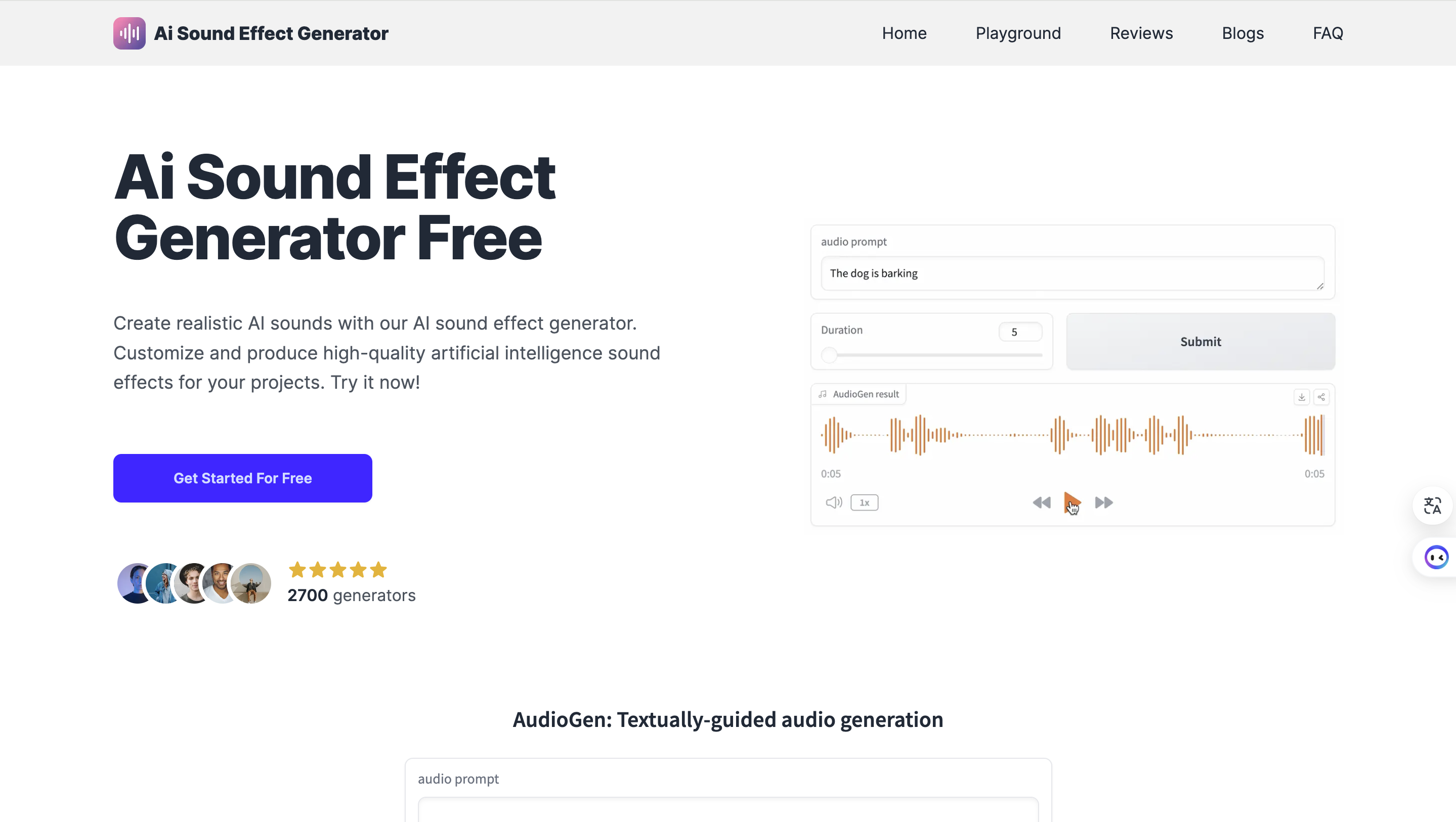 AI Sound Effect Generator 