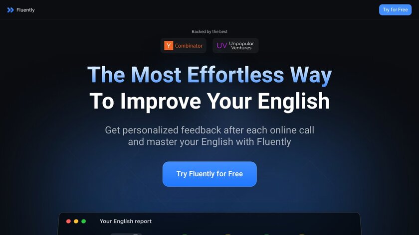 Fluently AI Landing Page