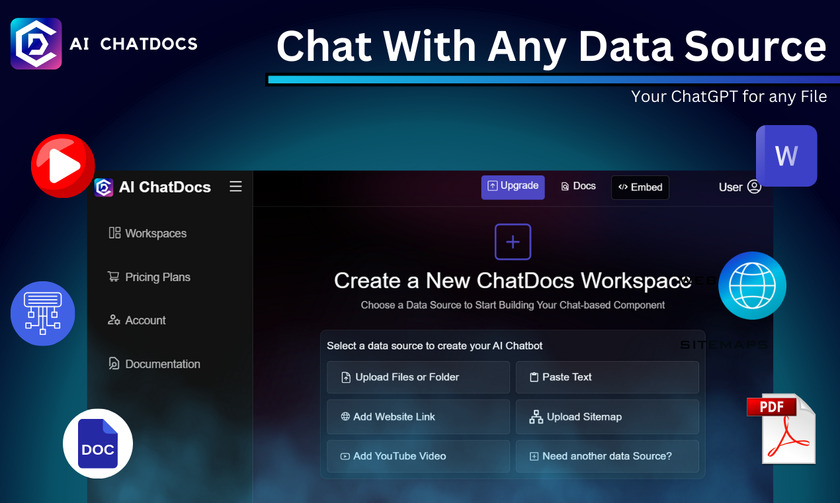 AI ChatDocs Landing Page