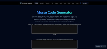MorseCodeGenerator.org screenshot