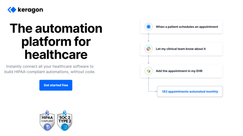 Keragon Landing Page