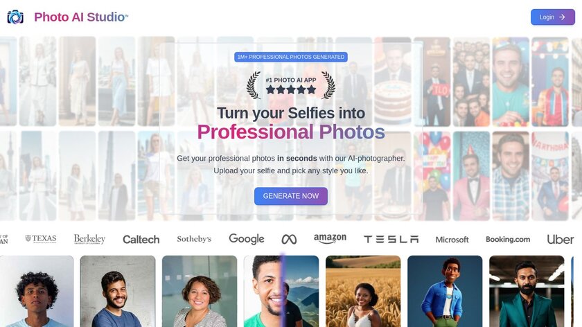 Photo AI Studio Landing Page