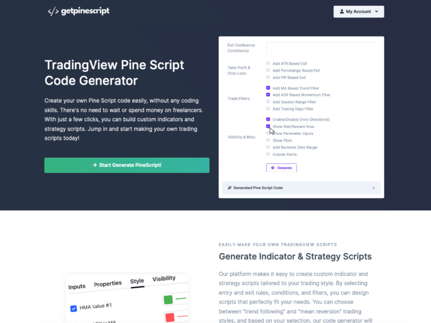 GetPineScript Landing Page