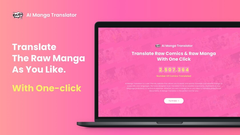 AI Manga Translator Landing Page