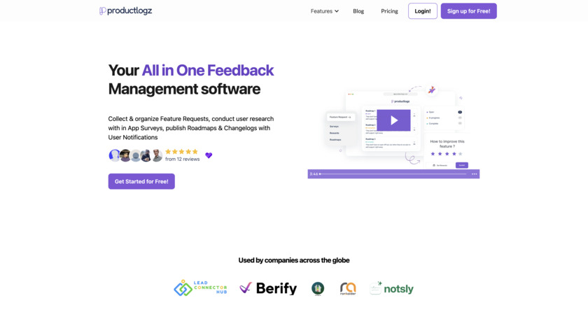 ProductLogz Landing Page
