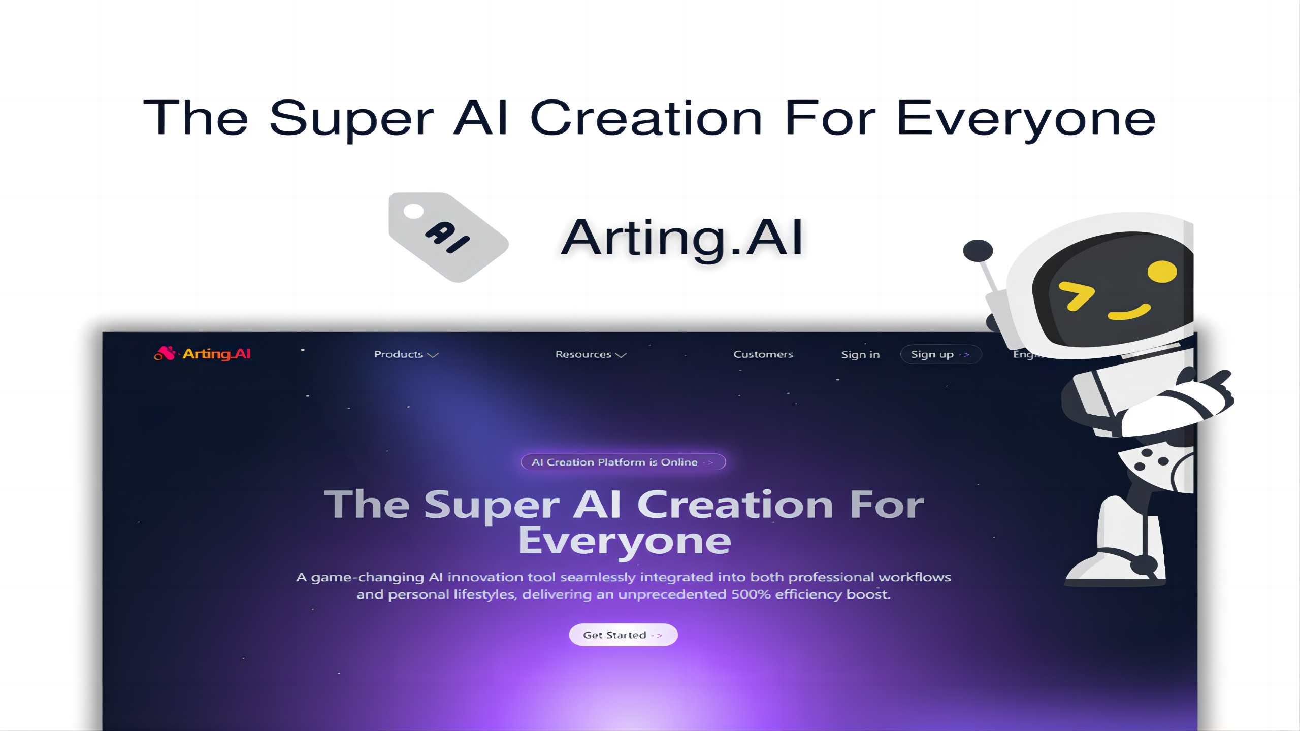 Arting.AI Arting.ai page