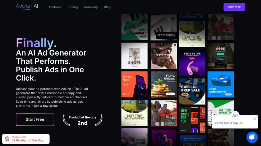 AdGen AI Landing Page