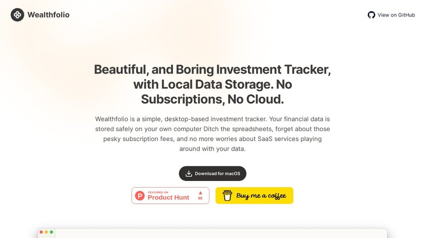Wealthfolio Landing Page