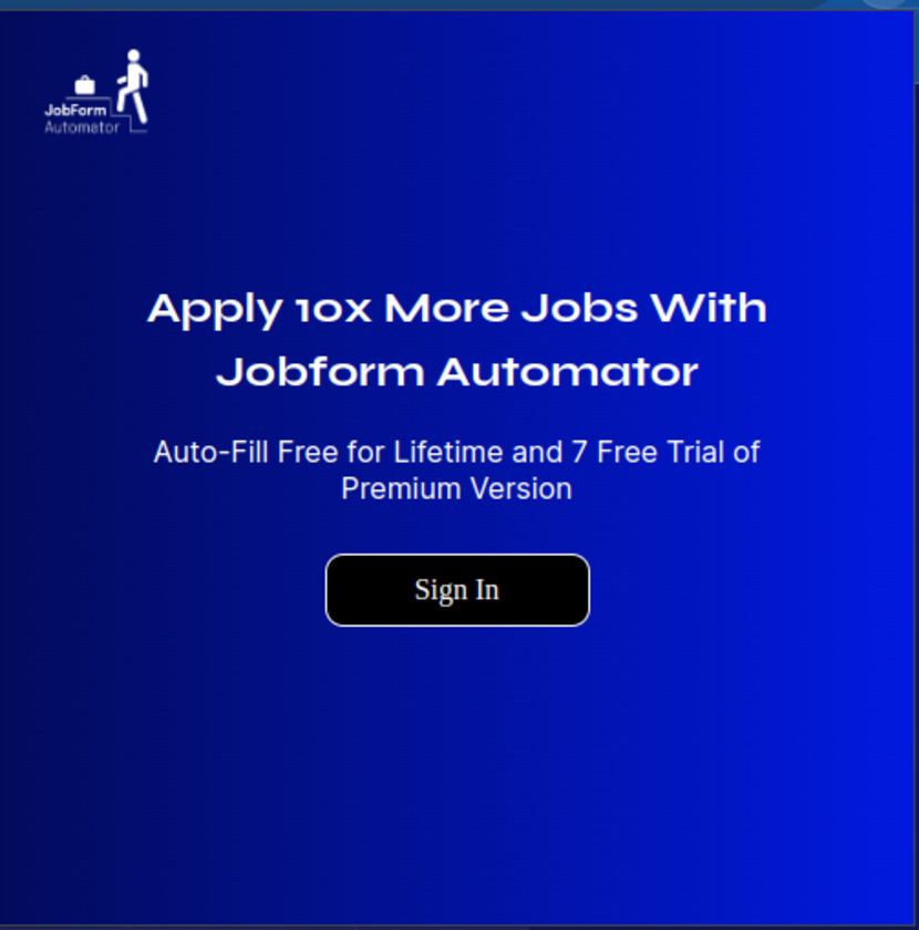 JobForm Automator Landing Page
