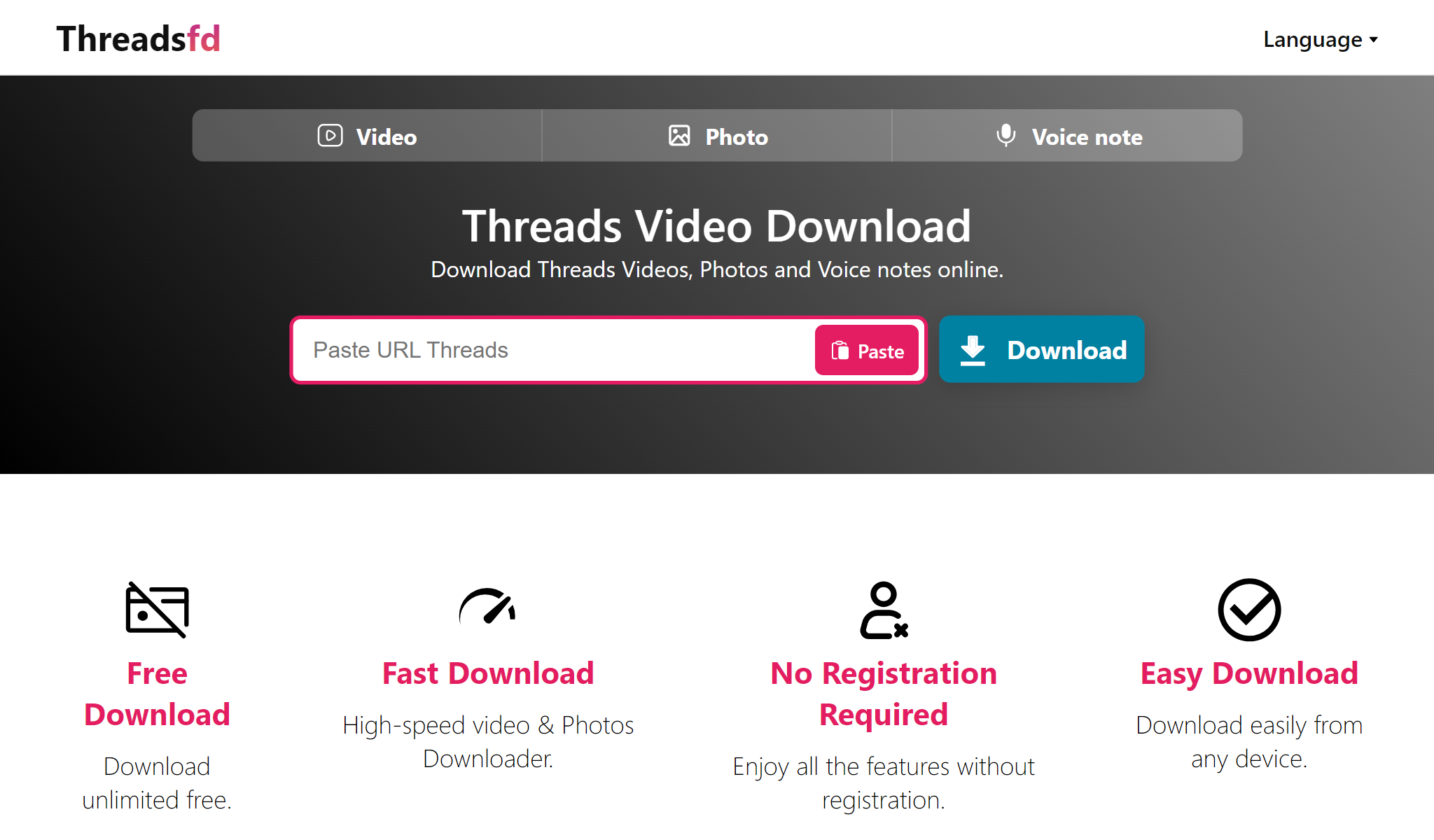threadsfd.app Threadsfd - Threads Downloader - Download Videos, Photos, Voice notes