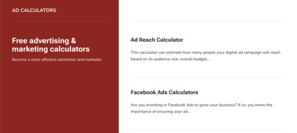 Ad Calculators image