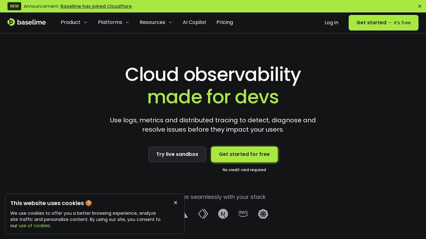 Baselime Landing Page