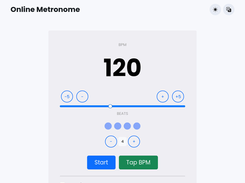 Metronomes.app Landing Page