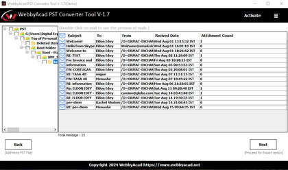 WebbyaAcad PST Converter Tool image