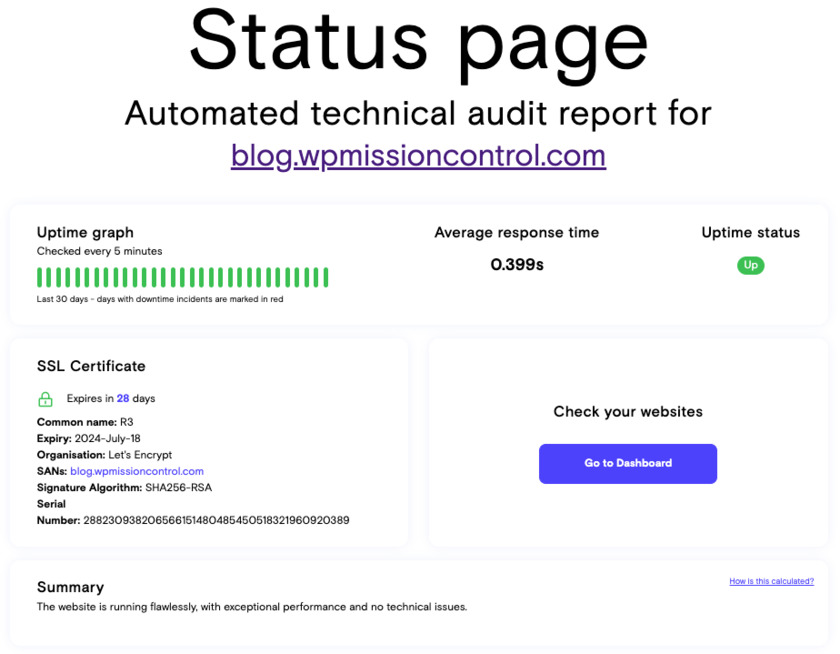 WPMissionControl Landing Page